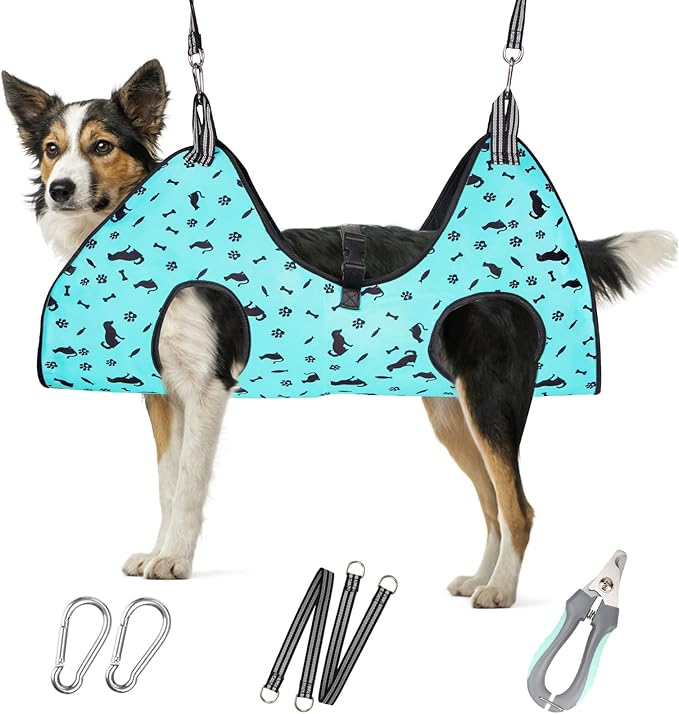 Dog Grooming Hammock - Pet Harness for Grooming, Dog Sling for Nail Clipping, Dog Hanging Holder for Cutting Nails