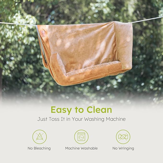 Dog Beds for Large Dogs, Orthopedic Dog Bed with Cooling Gel Memory Foam, Waterproof Large Pet Bed with Removable Washable Cover, 36" Pet Sofa Couch Dutch Velvet with Bone Toy, Brown