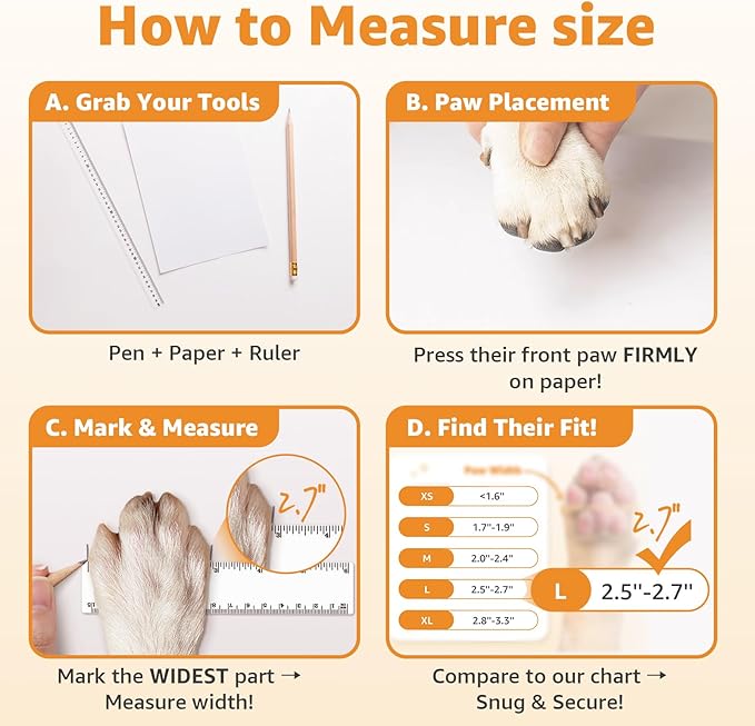 Double Sides Non-Slip Dog Socks to Prevent Licking Paws - Strong Traction for Paw Protector, Senior Dogs, Hardwood Floors, Dog Booties with Grippers - Size Large