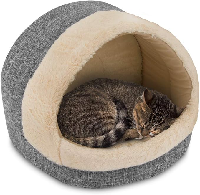 Best Pet Supplies Cozy Cat Cave by - Gray, 17 x 15 x 14