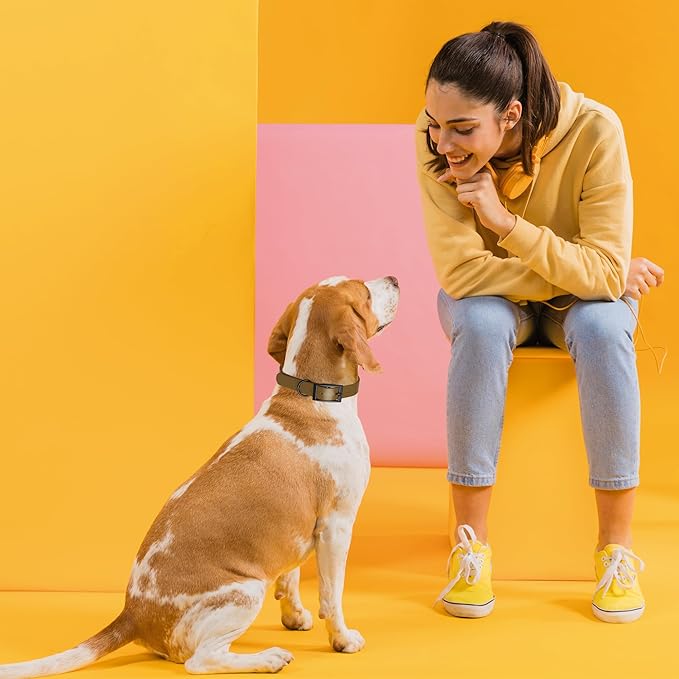 Dogline Biothane Waterproof Dog Collar Strong Coated Nylon Webbing with Black Hardware Odor- Proof for Easy Care Easy to Clean High Performance Fits Small Medium or Large Dogs, Coyote Brown