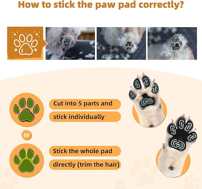 Anti-Slip Dog Paw Protector Pads for Senior Dogs, Dog Paw Adhesive Pads on Hardwood Floor,Senior Pets Essentials with Strong Traction,Puppy Grippers,12 Sets 48 pc L