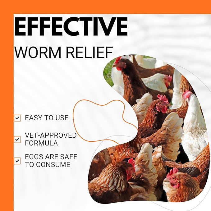 Chicken Dewormer, Hookworms, Lung Worms, Pin Worms, Round Worms