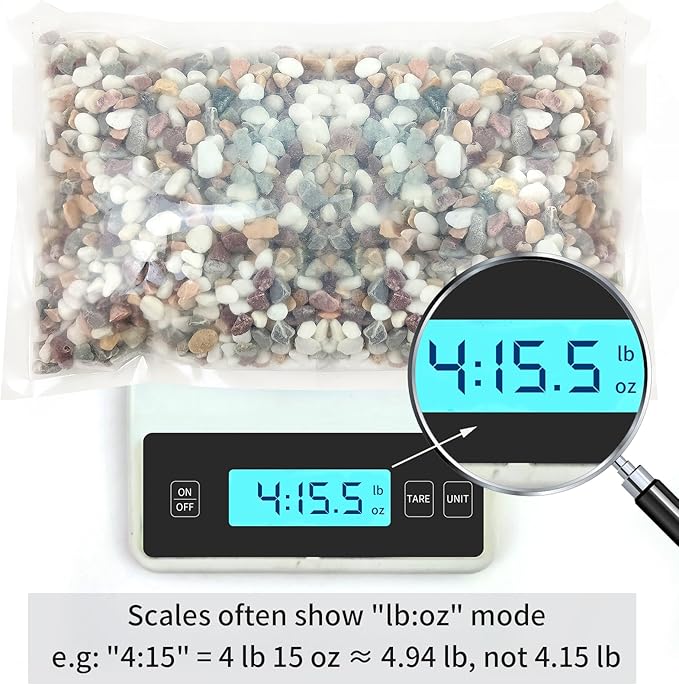 5 lbs Natural Mixed Color Gravel Pebbles, 3/8 Inch Decorative Succulent Rocks Pebbles for Plants, Stones for Vase, Landscaping and Outdoor Garden Decorative River Rock