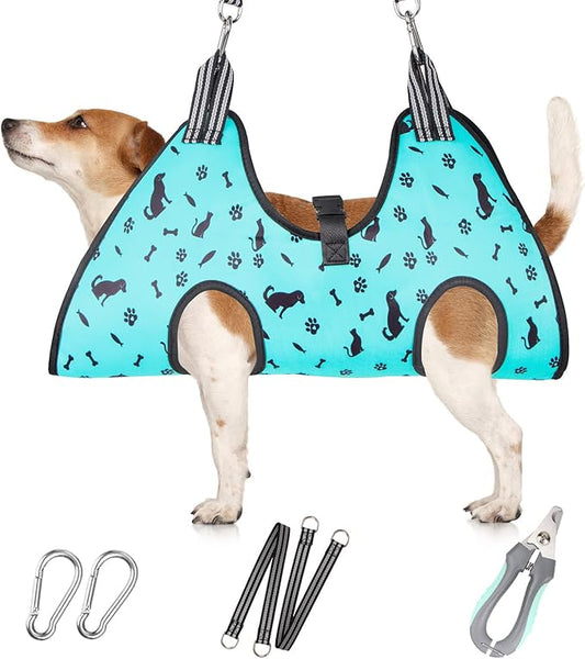 Dog Grooming Hammock - Pet Harness for Grooming, Dog Sling for Nail Clipping, Dog Hanging Holder for Cutting Nails