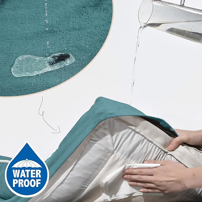 Comfort Expression Small Dog Beds Waterproof Orthopedic Foam Dog Sofa Beds for Small Dogs Comfy Pet Bed with Washable Removable Cover & Non-Slip Bottom(X-Small,Washed Blue)