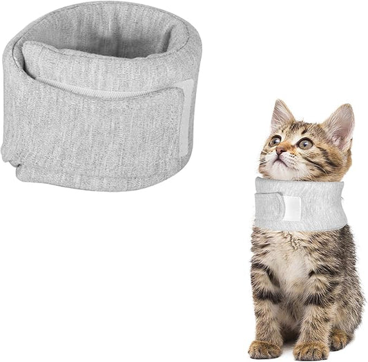 Cat Neck Brace, Adjustable Breathable Elizabethan Collar for Pet After Surgery Recovery Cat Neck Cervical Cone for Small Dogs Puppies Kittens with Neck Circumference 6.3-8.6 Inch (X-Small,Grey)