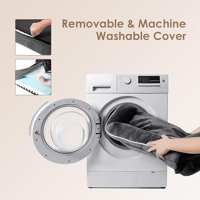 EHEYCIGA Orthopedic Dog Beds for Extra Large Dogs, Waterproof Memory Foam XXL Pet Bed with Sides, Non-Slip Bottom and Egg-Crate Foam Big Dog Couch Bed with Washable Removable Cover, Dark Grey