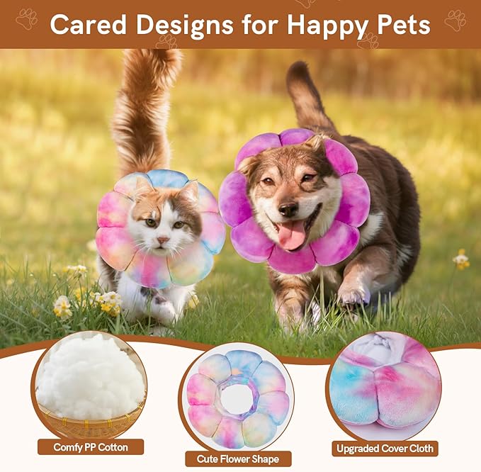 Cat Collar Soft, Adjustable Soft Protective Neck Cats Recovery Cone After Surgery