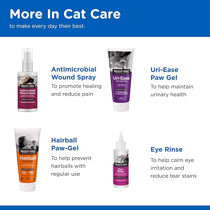 Nutri-Vet Multi-Vite Paw Gel for Cats, Daily Vitamin, Kitten Supplies, Immune Support, Cat Vitamin, Potent Antioxidants, Senior Feline Supplements, 3 oz