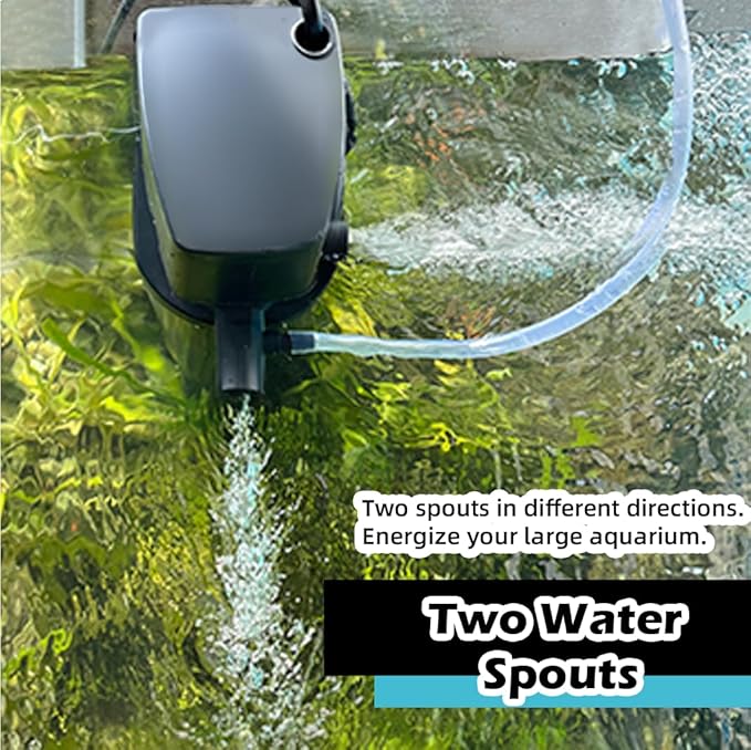 Aquarium Filter for 75-200 Gallon Tank, U-V Fish Tank Green Clean Machine Submersible Powerful Pump Canister Filter 300GPH for Pond Turtle Tank Saltwater Freshwater Crystal Clear Green Killing