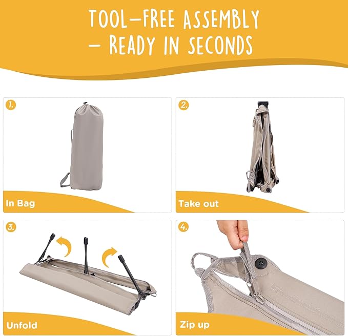 Daisy Cot, XL Foldable Elevated Dog Bed, Portable Raised Outdoor Folding Dog Cot, Cooling, Chew Proof, Waterproof, Heavy Duty Up to 160 lbs for Camping/Home, Brown, 49"x 33"x7"