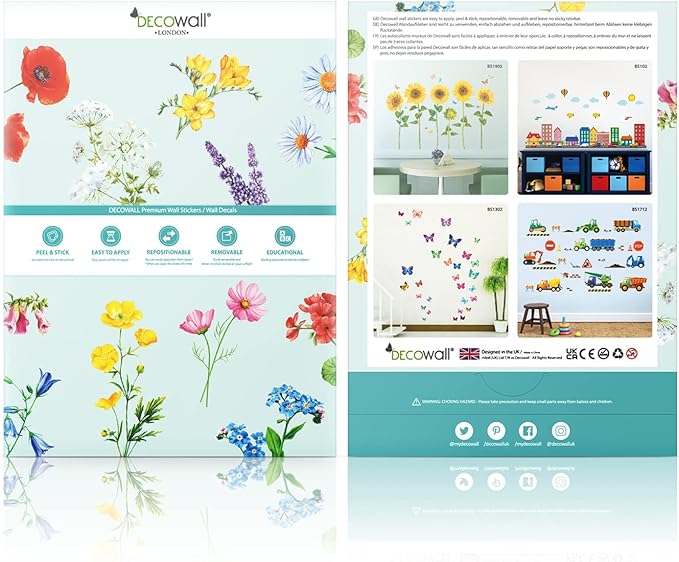 BASHOM DS12-8048 128 Pieces Under The Sea Wall Decals Ocean Fish Stickers Turtle Jellyfish Seaweed Removable for Kids Bedroom Nursery Living Room Home Art Decor Bathroom Baby