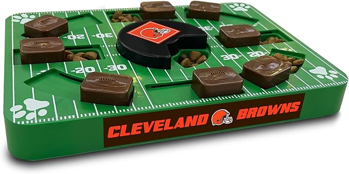 Pets First NFL Cleveland Browns Puzzle Treat Dog Toy - Interactive Toy for Dogs