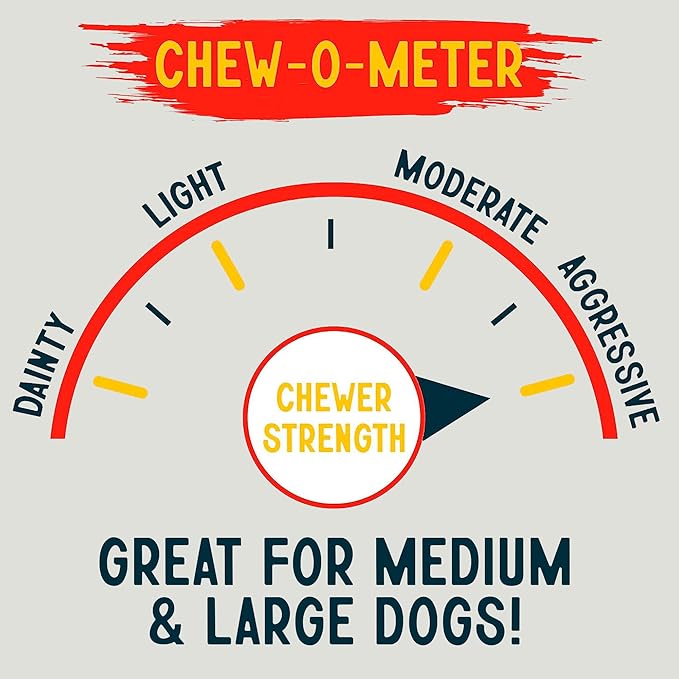 Canine Chews 10" Beef Basted Rawhide Bones for Large Dogs - 20 Pack - Hand-Rolled Dog Chews Basted in Beef Broth - Promotes Dental Health