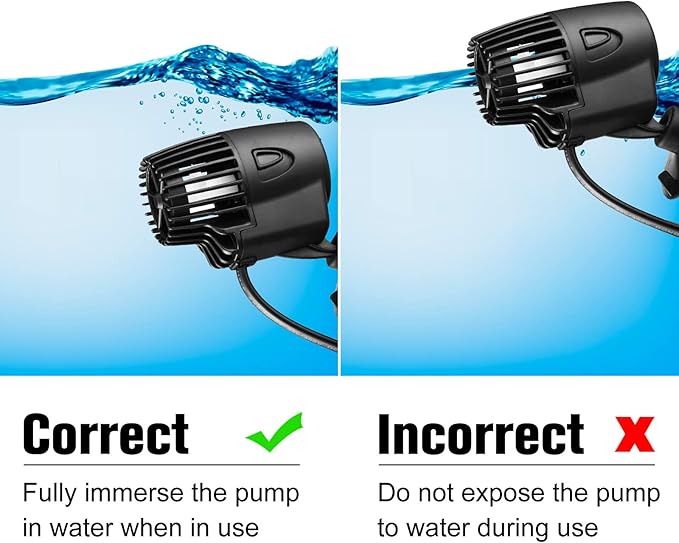 Zhengmy 4 Pcs 800 Gph Aquarium Circulation Pump with Magnetic Suction Base 360 Degree Rotating Wave Maker Submersible Aquarium Powerhead Wave Maker for 20-100 Gal Freshwater Saltwater Fish Tank
