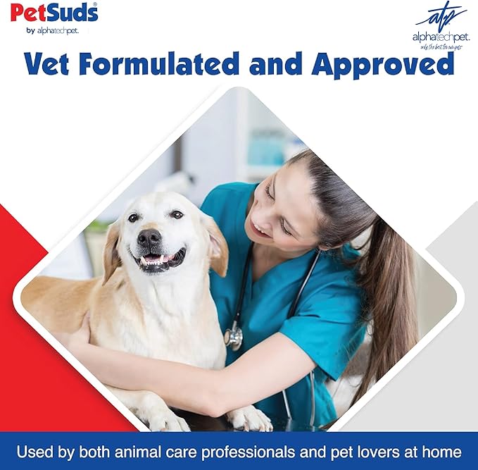 PetSuds Probiotic Dog Shampoo and Conditioner - Helps with Hotspots, and Dry, Oily Skin - Hypoallergenic and Sulfate Free Pet Shampoo - Lavender, 16 Oz. by Alpha Tech Pet