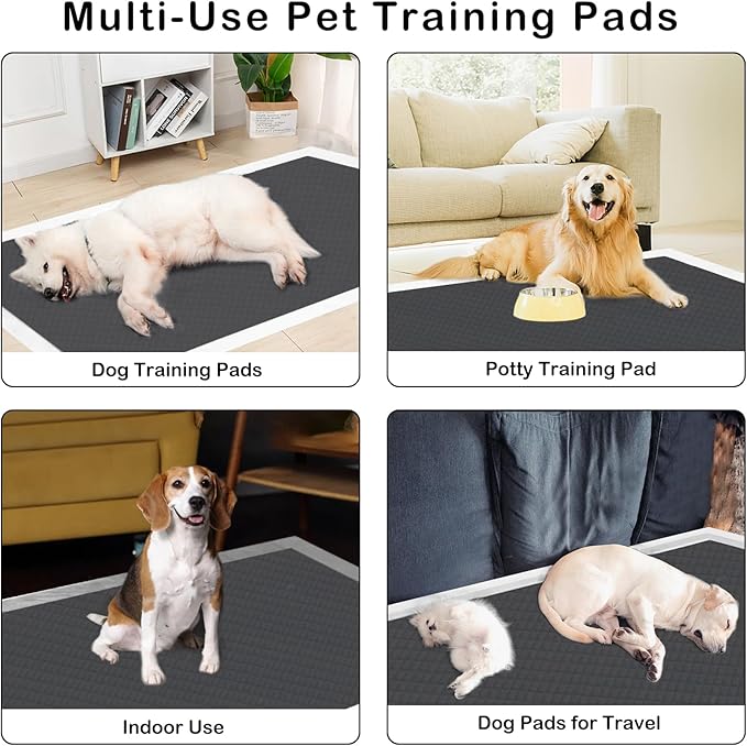 ELEGX Extra Large 28"x44" 30 Pcs Odor-Control Super Absorbency Charcoal Pee Pads for Dogs,Leak-Proof Pet Training Pee Pads,Thicken Disposable Potty Pads Puppy Training Pads for Cats Rabbits