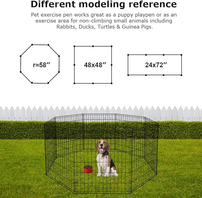 BestPet Metal Wire Playpen, 30 Inch Tall Black