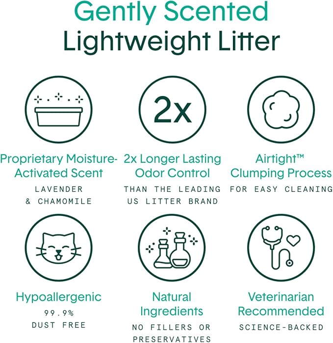 Boxie Gently Scented Cat Litter, Lightweight 30-Day Odor Control, Clumping, 6.5lb