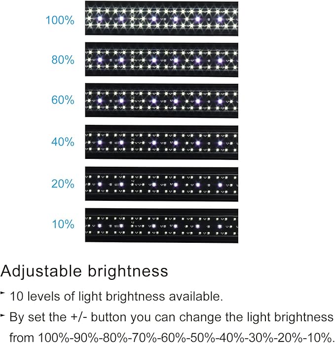 WaterRebirth Aquarium LED Light Fish Tank Light (20-26”)