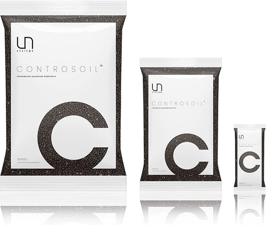 Ultum Nature Systems Controsoil - Freshwater Aqua Soil Substrate for Fish, Shrimp, Live Plant Propagation and Aquascaping - 6.8pH Low Ammonia, Volcanic Ash - Black, Fine (10 Liter | 20LB)