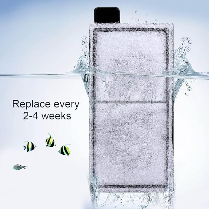 AQQA 8 Pack Aquarium Filter Cartridge Replacement Fish Tank Filter Cartridge for Aquarium Internal Filter (Small)