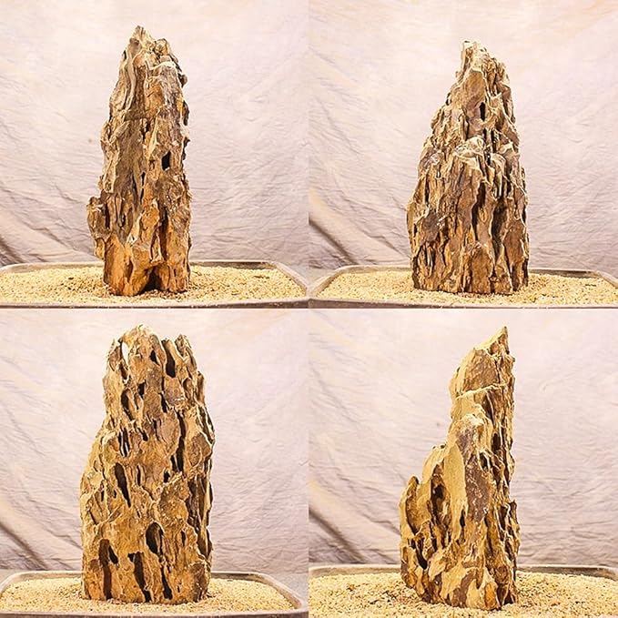 Natural Dragon Rock Carefully Selected Mixed Sizes, Decorative Aquarium Rocks, Aquarium Stones for Fish Tank (7.1lb-Large)