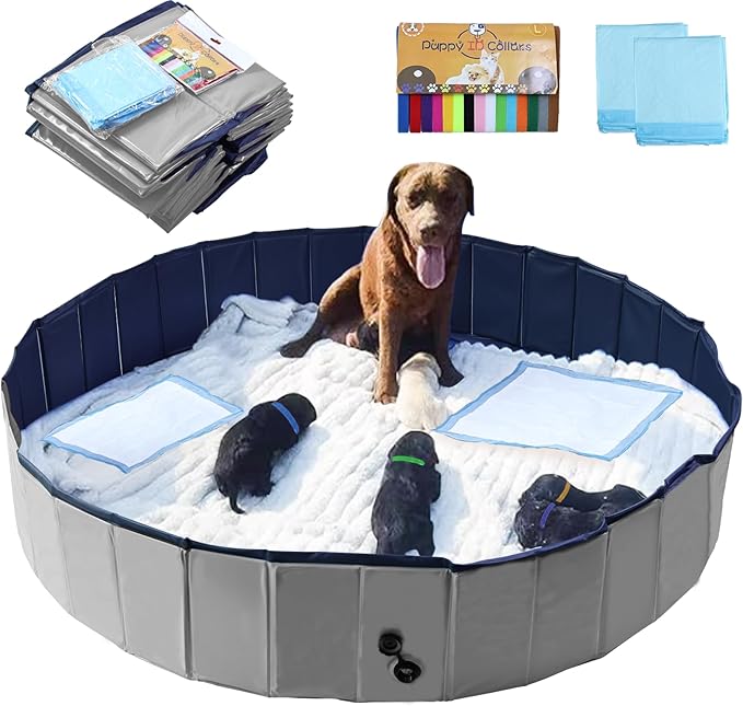 Artilife Dog Whelping Box Pool,Whelping Box for Dogs Birthing,Welping Box Whelping Pen for Puppies Whelping Supplies