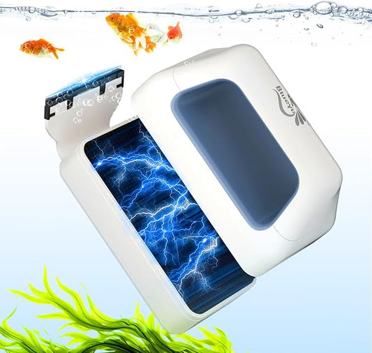 Magnetic Aquarium Fish Tank Glass Cleaner, Floating Aquarium Magnetic Brush, Algae Scraper Glass Cleaner Scrubber for 0.15-0.25 Inch Thick Glass Fish Tank (S)