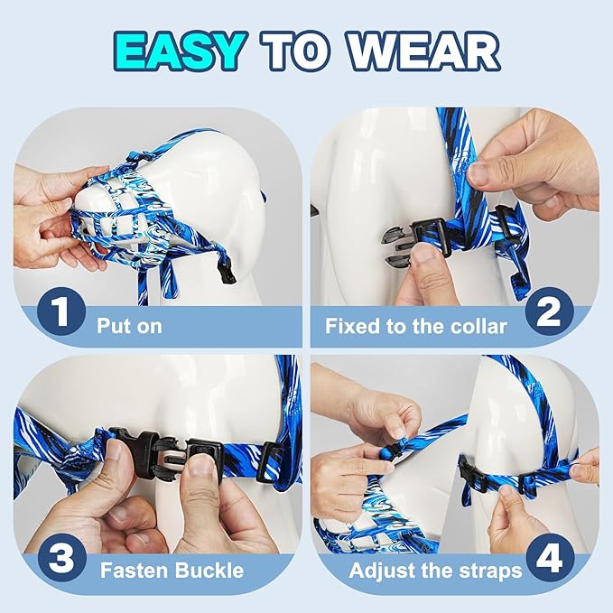 Basket Muzzle to Prevent Biting, Dog Muzzle for Large Medium Small Dogs Allows Panting Drinking Anti Chewing, Perfect for Grooming Trimming Training and Aggressive Reactive Dogs (Blue, Size 3)