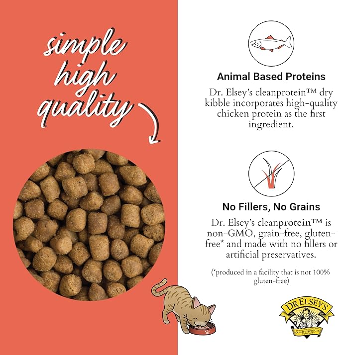 Dr. Elsey's Cleanprotein Salmon Formula Dry Cat Food, 6.6 Lb
