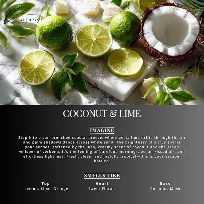 Coconut & Lime Carpet Freshener Powder: Powerful Odor Eliminator for Home, Upholstery Deodorizer, Carpet Deodorizer, Pet Urine, Cat Litter Box - Coconut Lime Verbena Fragrance