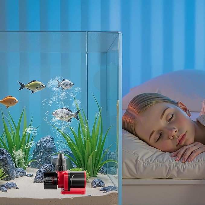 VEVOR Aquarium 24V DC Water Pump, 100W, 2642 GPH Marine Wavemaker Return Pump with Controller, Adjustable Flow, Feed Mode, 19.7 ft Max Lift, for Saltwater Freshwater Fish Tank Sump Pond Circulation