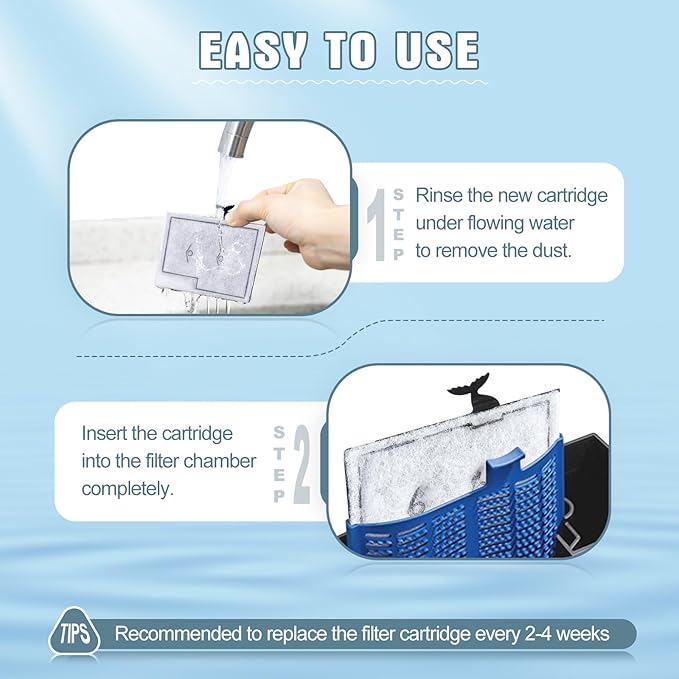6 Packs Small Filters Cartridges Compatible with Aqueon Small Filter Carbon Filter Cartridge Compatible with Aqueon QuietFlow E Internal Power Filter 10 and 1/2.5/5 Gallon Minibow Aquarium Filters