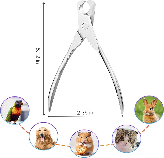 Cat Nail Clippers by,Small Breed Animals Claw Trimmer for a Cat, Puppy,Rabbit, Hamster, Birds, Kitten & Small Dog,Parrots, Chinchillas, Guinea Pigs,Sharp & Safe