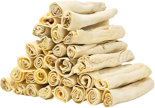 hotspot pets 8-9 Inch Large Rawhide Dog Chew Bones - Made from Grass Fed Cows - Great for Dental & Oral Care for Aggressive Chewers Large Dogs