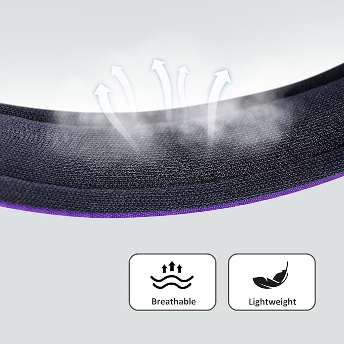 Didog Soft Padded Dog Collars for Medium Dogs, Lightweight and Breathable Purple Dog Collar with Metal Buckle, Purple, L