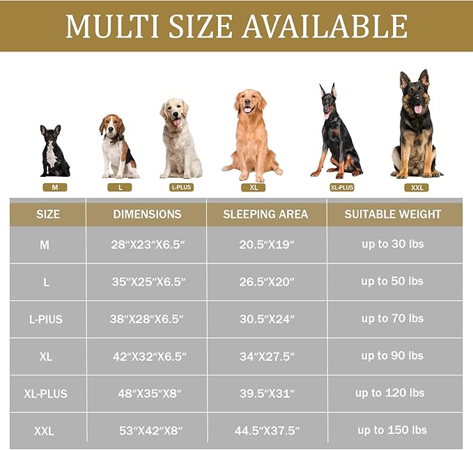 Bedfolks Orthopedic Dog Bed, Big Waterproof Dog Sofa Bed for Large Dogs, Egg Foam Pet Couch Bed with Removable Washable Cover and Nonslip Bottom, Brown