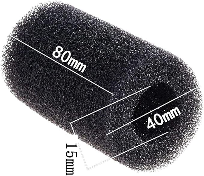 8 Pieces Black Pre-Filter Sponge Foam Roll Accessories for Aquarium Fish Tank