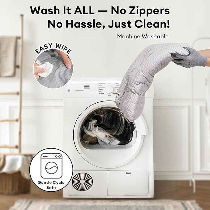 FUNNY FUZZY 35×23 Washable Dog Crate Bed,Orthopedic Cushion Mattress for Large Dogs-Fits 36 Inch Dog Crates, Reversible,Durable & Comfortable Pet Bed,L,Charcoal Grey