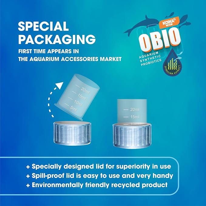 KOIKA OBIO Aquarium Water Treatment, Quick Effect (After 8-10 Hours), Improvement of Digestion and Immune Systems, Enhance Growth of Fish & Shrimp (Liquid, 300ml (10.14 fl oz))