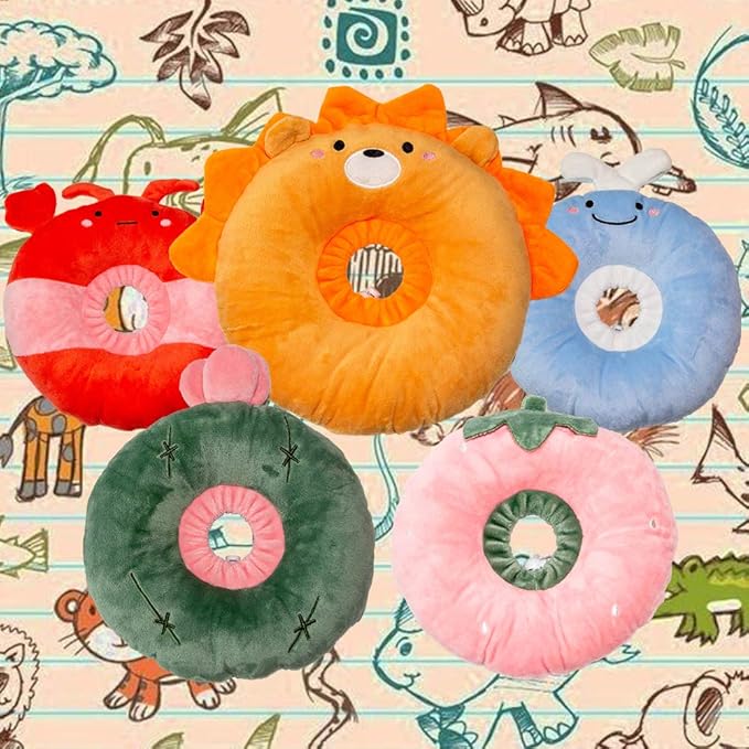 Adjustable Cat Recovery Collar Soft,Cute Pet E-Collar Neck Cone After Surgery Wound Healing Protective Cone Fit for Kitties, Small Dogs(ELC05-strawberry-s)