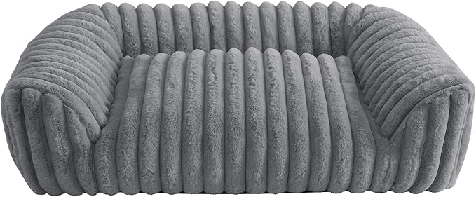 Arlee Saddle Sofa Memory Foam Pet Bed, Comfortable & Washable, Ideal for Dogs and Puppies, Extra Comfort, Couch Design, Crate & Kennel Furniture, Pet Supplies & Essentials, Grey, Medium