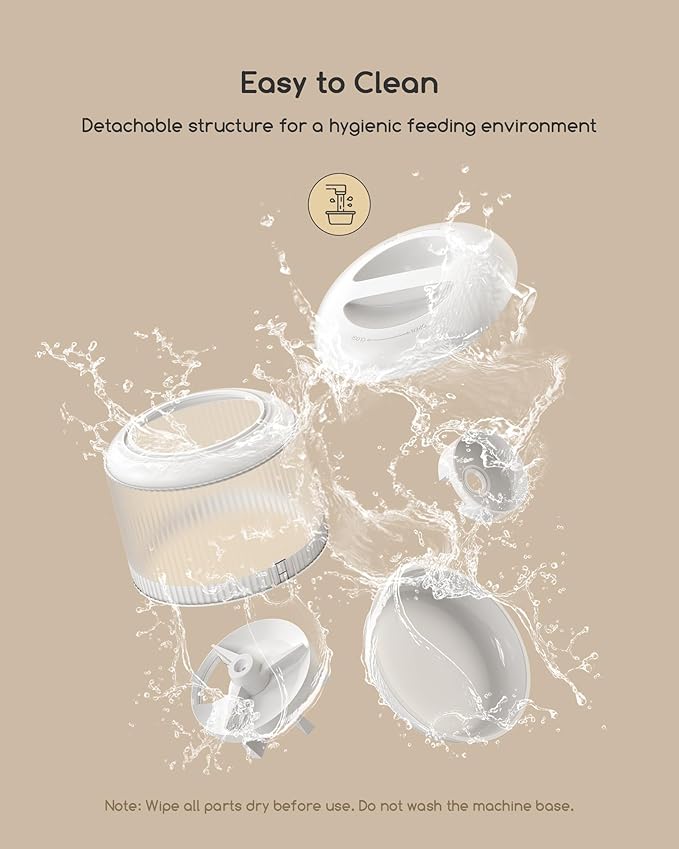 faroro Automatic Cat Feeder with Camera, 3MP HD Video & Night Vision, 5G/2.4G WiFi Smart Pet Feeder with APP Control, 2-Way Audio, Motion Alerts, Low Food Sensor, Timed Cat Feeder for Cats & Dogs, 4L