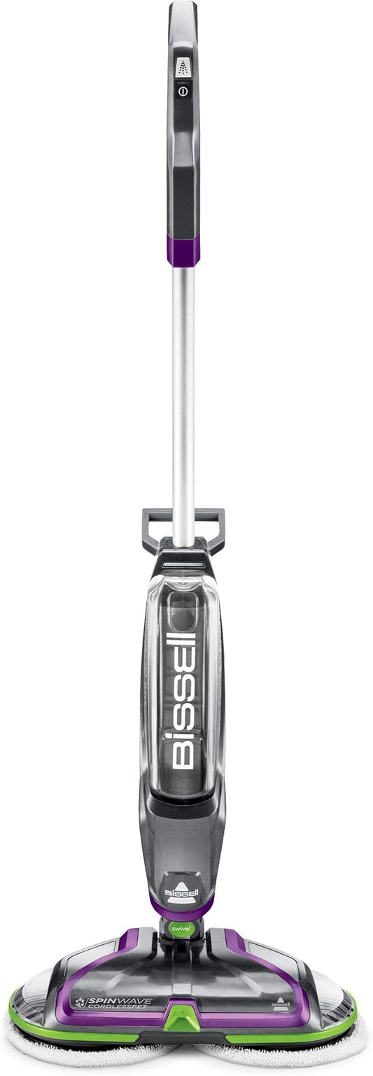 BISSELL® Spinwave Cordless Pet Hard Floor Spin Mop Cleaner 18V with washable mop pads for sealed hard floors, 23157
