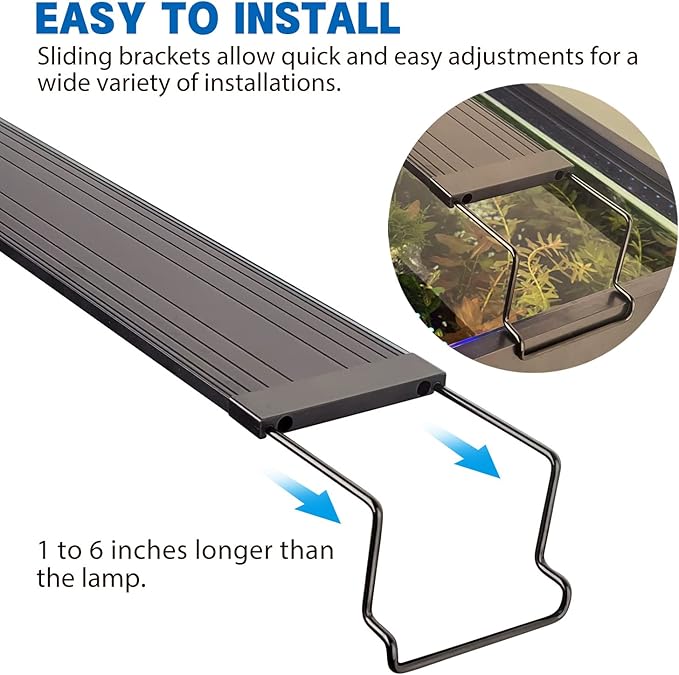 WaterRebirth Aquarium LED Light Fish Tank Light (24-30”)