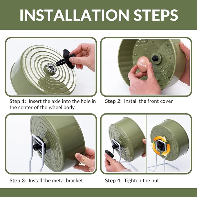 9.5" Silent Hamster Wheel, Non-Slip Track, Exercise, Release Stress, Relieve Anxiety, Adjustable Height Stand, for Syrian Dwarf Hamster, Gerbil, Mice, Other Small Medium Sized Pets, Green