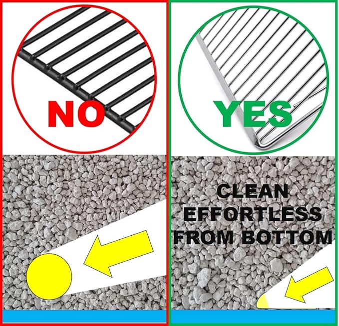 All Metal Litter Scoop, Solid Metal Sifter, Cat Litter Scoop Metal Jumbo, Cat Urine Scoop, Litter Scooper with Holder, Litter Scooper Holder, Jumbo Cat Litter Scoop Sifter Scooper Holder