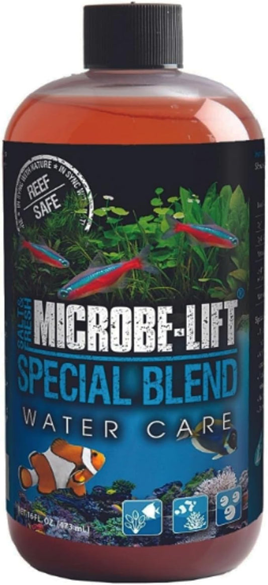 MICROBE-LIFT SBH16 Special Blend Aquarium and Fish Tank Cleaner for Freshwater and Saltwater, 16 Ounces